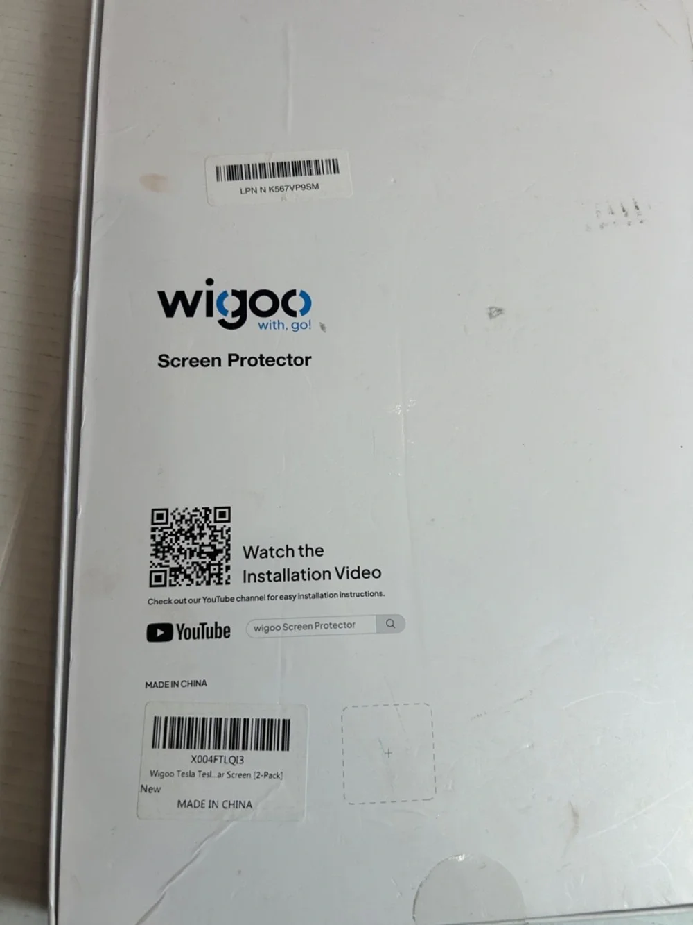 Wigoo Screen Protector tempered‎ glass.